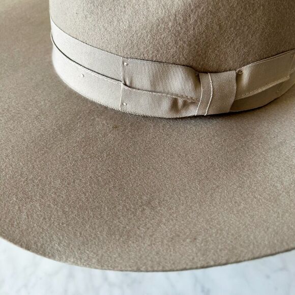 Wyeth Women's Lila Fedora Hat Brown Wool Wide Brim Ribbon Band - One Sizerey - Picture 12 of 13